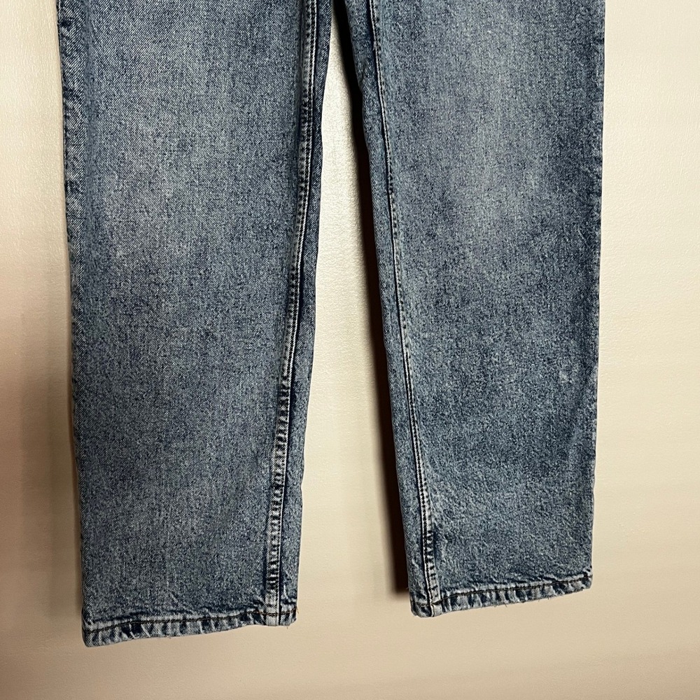 HM Divided Womens High Waist Straight Leg Acid Wash Blue Jeans Size 0 0979373 6 - Picture 8 of 10